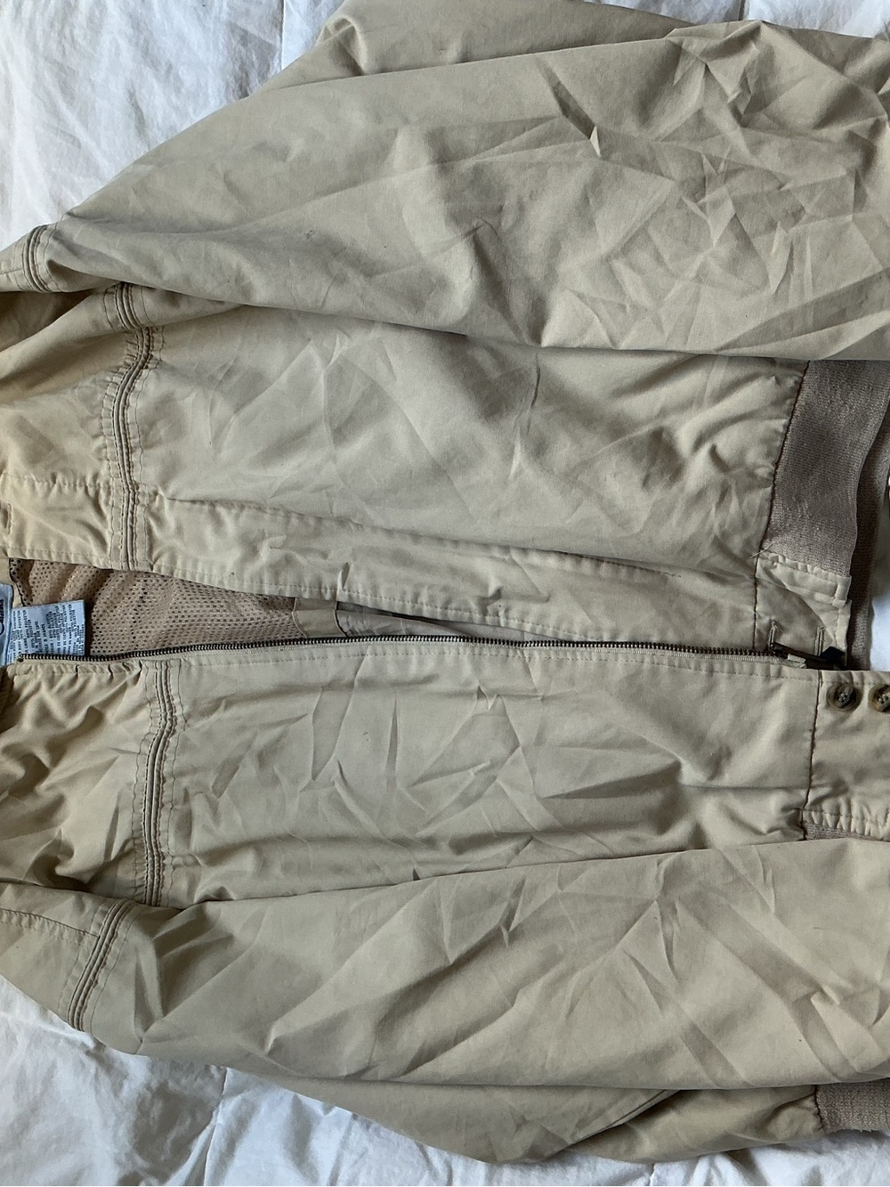 Men's Khaki Bomber Jacket - Unbranded